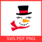 Snowman With Hat Svg Snowman Face Svg Merry Christmas Svg Snowman In Hat Svg Christmas Snowman Clip 0