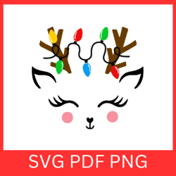 christmas reindeer faces svg, cute reindeer face svg, reindeer cricut, girl reindeer svg, cute reindeer svg, christmas