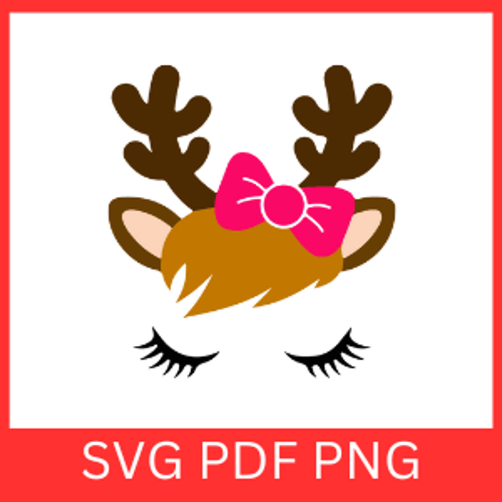 Reindeer SVG Reindeer Head Svg Reindeer Clip Art Reindeer Face SVG Christmas SVGChristmas Reindeer 0