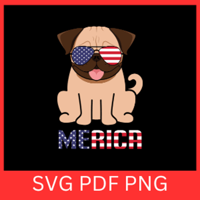 Merica Dog Svg4th Of July SvgDog Svg4th Of July Dog SvgAmerican Flag Svg Dog With Sunglasses Svg Am 0