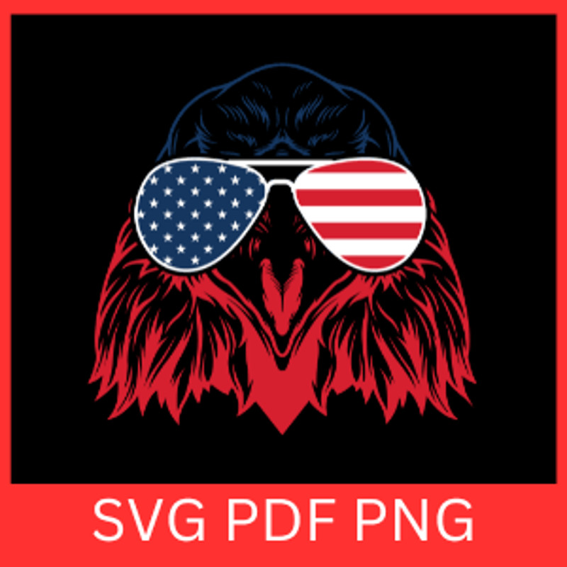 Patriotic Bald Eagle With Sunglasses Svg 4th July Svg American Eagle Patriotic Bald Eagle Patriotic 0
