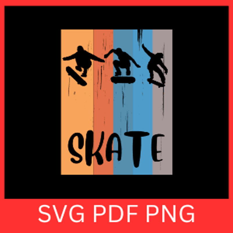Skate SvgRetro Skateboard SVG Skateboarding SvgKateboard Svg Skater Svg Skateboarder Svg Skateboard 0