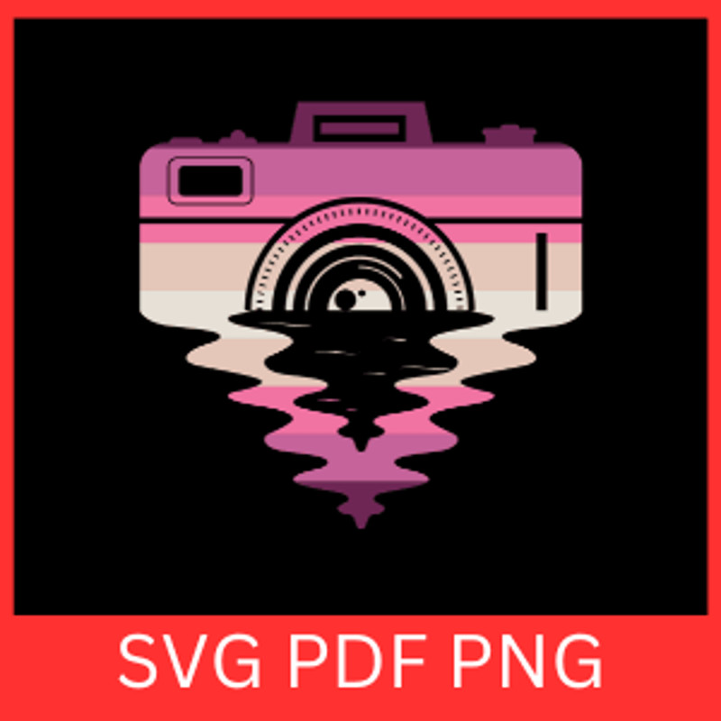 Camera Reflecting In Water Vector Svg Camera SVG Photography SVG Photos Svg Camera Clipart Photogra 0