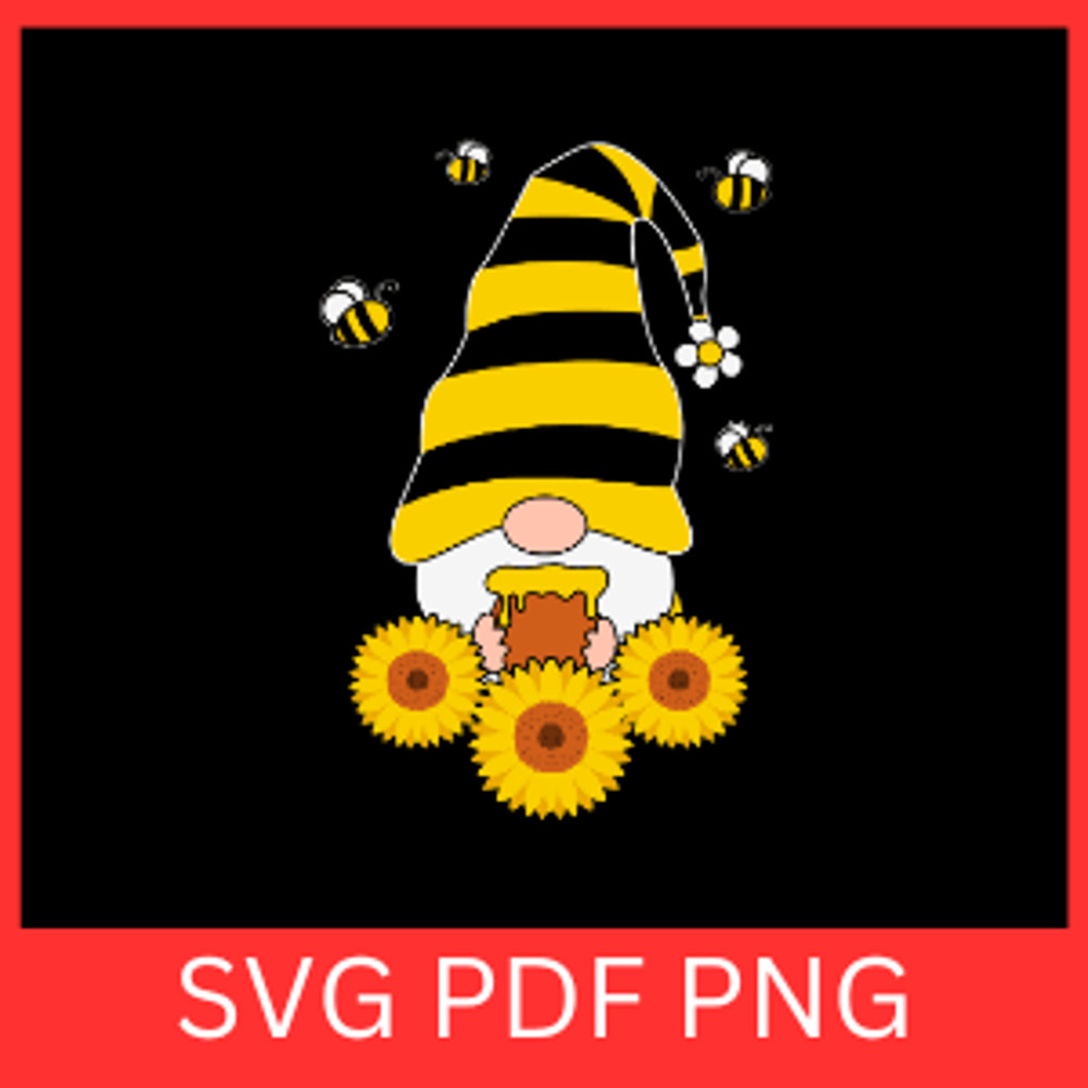 Bee Gnome SVG Honey Bee SVG Gnome Cut File Honey Svg Honey Comb Svg Bumble Bee Svg Bee Keeper Svg 0