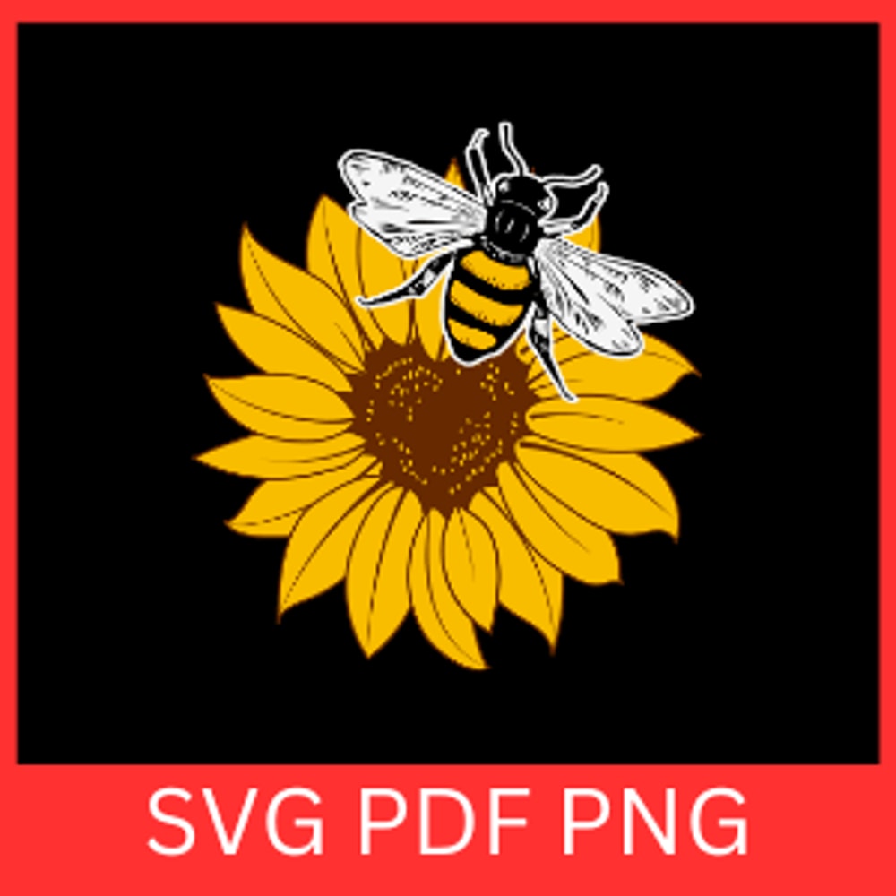 Bee And Sunflower Svg Bee Svg Sunflower Svg Honey Bee SVG Bees SvgHoneycomb SvgBee Kind Svg Sunshin 0