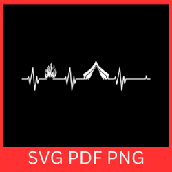 western born to camp svg, camping heartbeat svg, campfire svg, bonfire svg, fire svg, camping svg, camping life svg