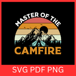 master of the camper svg, happy camper svg, camping crew svg, camp life svg, funny camping svg, campfire svg