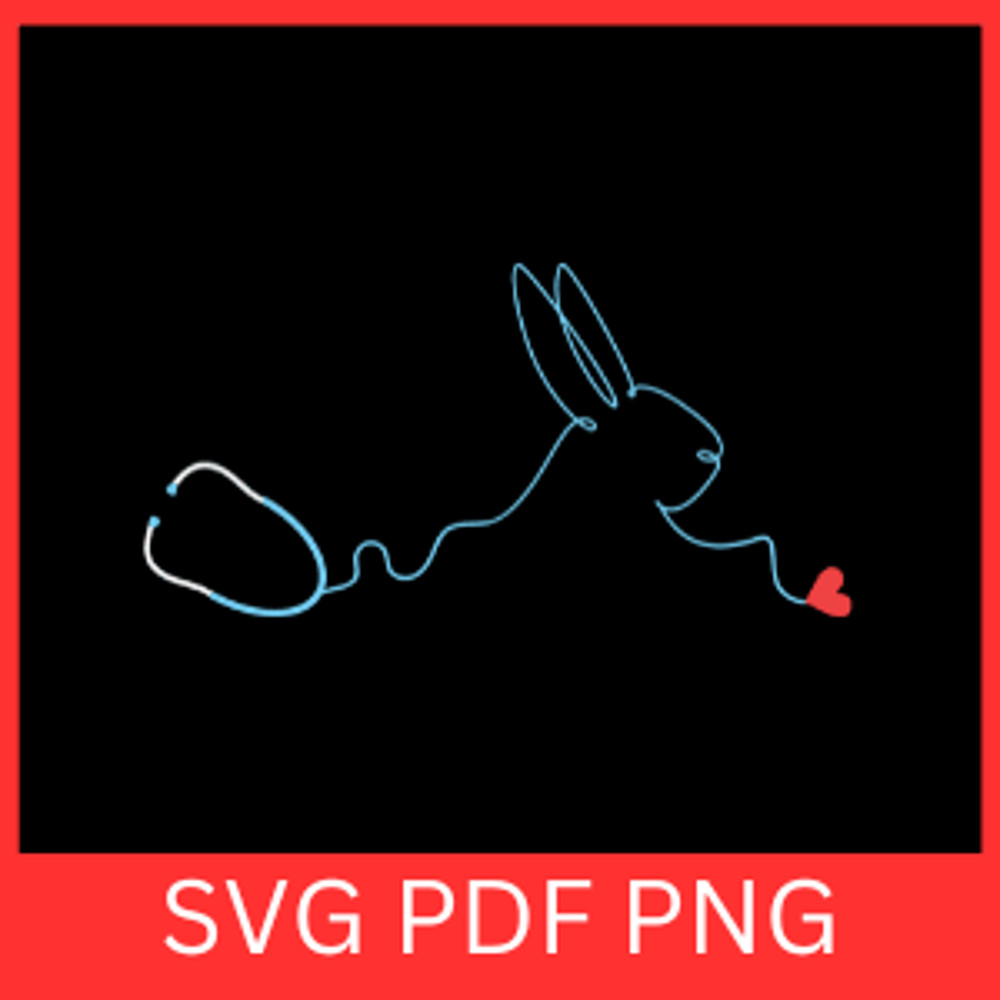 Easter Nurse Stethoscope Svg Easter Stethoscope Svg Easter Svg Rabbit Svg Bunny Rabbit Svg Easter M 0