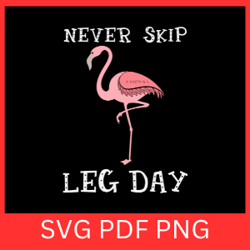 never skip leg day svg, flamingo svg, bird svg, flamingo clipart svg,flamingo designs, flamingo vector,cute flamingo svg