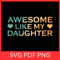 Awesome Like My Daughter Svg Daughter SVG Father SVG Princess Svg Fathers Day Svg Father And Daught 0