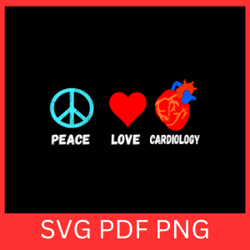 peace love cardiology svg, cardiac nurse svg, cardiology crew svg, cardiologist svg, heartbeat svg peace svg, love svg