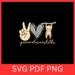 peace love sloths svg, peace svg, love svg, sloths svg, cute baby sloth svg, sloth clipart svg, hanging sloth svg