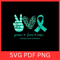Peace Love Cure Teal Ribon Ovarian Cancer Awareness SvgPeace Svg LoveSvg Cure Teal Ribon Ovarian Ca 0