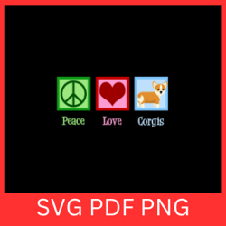 peace love corgis svg, peace svg, love svg, corgis svg, corgi dog clipart svg, corgi dog vector svg, corgi dog svg