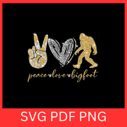 peace love bigfoot hippie svg, peace svg, love svg, bigfoot svg, hippie svg, bigfoot walking svg, sasquatch svg