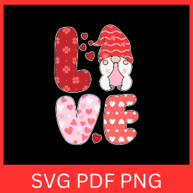 Love Gnome Svg Valentines Day SvgValentine GnomIes Svg Valentine Day Gnome Svg Love Svg Heart Svg 0