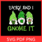 Lucky And I Gnome It Svg Gnome Svg Lucky And I Gnome It Shamrock Svg Clover Svg Gnome Holds Clover 0