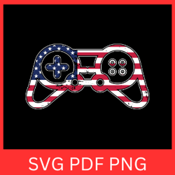 american gamer svg, patriotic 4th of july gamer svg, video game 4th of july, kids 4th of july svg, game controller svg