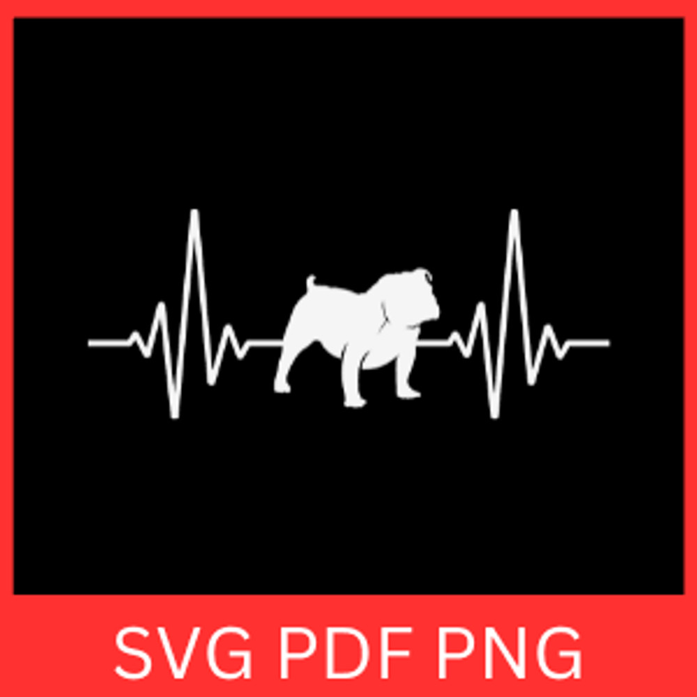 French Bulldog Heartbeat Svg Dog Lover SVG Pet SVG Puppy Pulse Svg Dog Lover Svg Dog Heartbeat SvgB 0