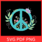 Floral Peace Symbol Svg Flower Peace Sign SVG Peace Sign Svg Floral Peace Svg Flower Wreath SvgHipp 0