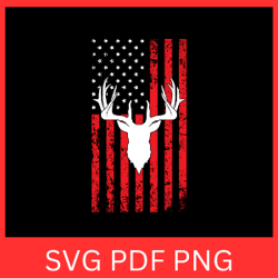 american flag whitetail deer svg, deer hunting svg, hunting hunters deer usa svg, american flag svg, deer silhouette svg