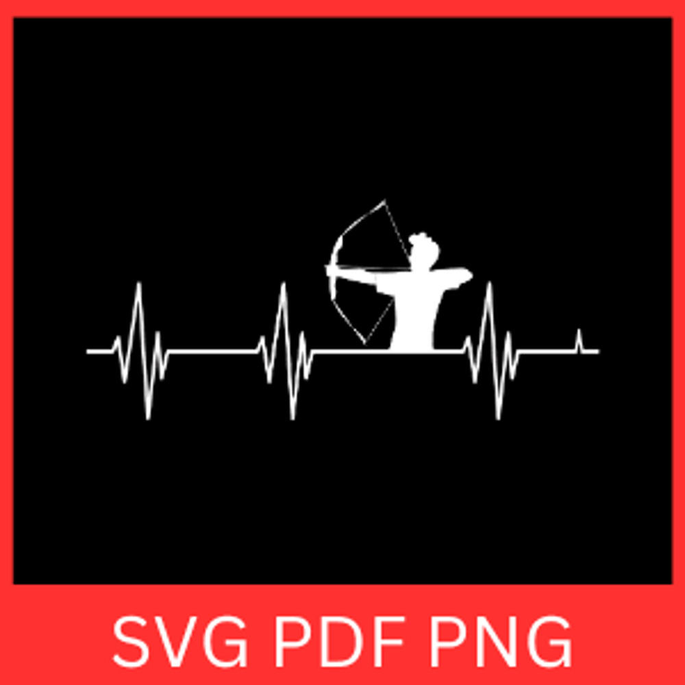 Bow Hunting Heartbeat Svg Hearbeat Svg Hunting Svg Bow Svg Hunting Clipart Svg Hunting Svg Bow Svg 0