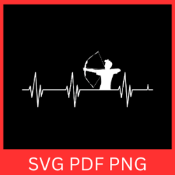 bow hunting heartbeat svg, hearbeat svg, hunting svg, bow svg, hunting clipart svg, hunting svg, bow svg