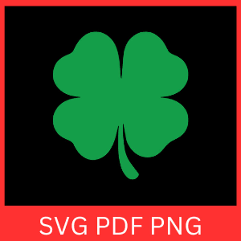 Clover Svg 4 Leaf Clover Svg Irish Clover Svg St Patricks Day Svg Lucky Svg Shamrock Svg Clover Lea 0