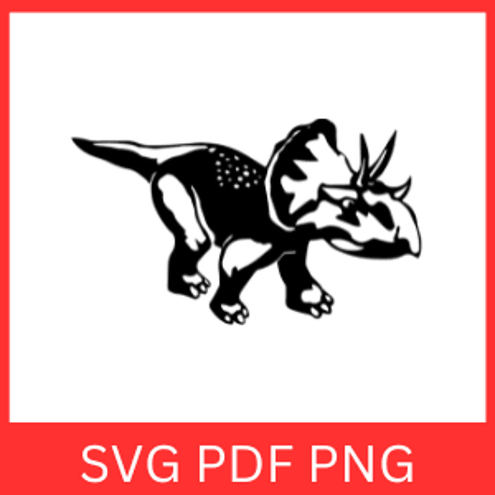 Black Triceratops Silhouette Svg Dinosaur Vector SVG Dinosaur SVG Dinosaur Silhouette Svg TRex Dino 0