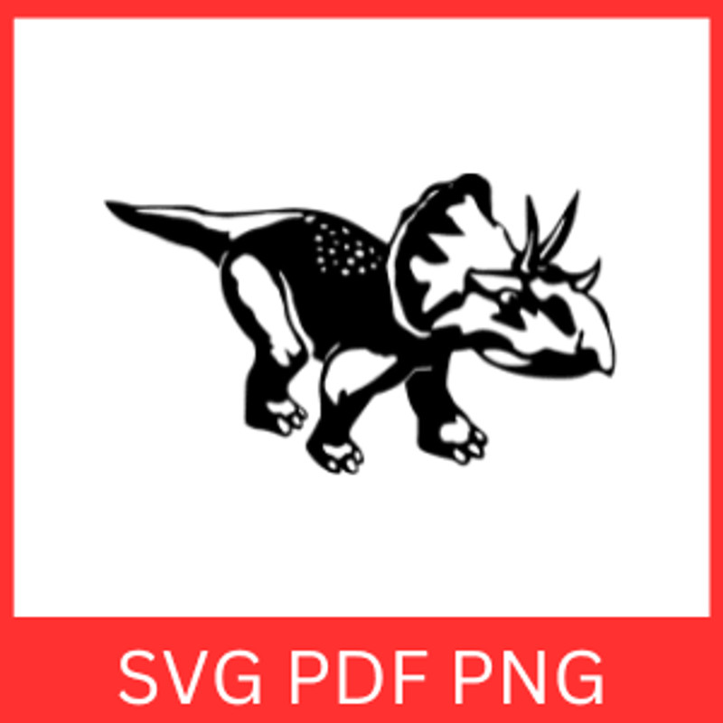 Black Triceratops Silhouette Svg Dinosaur Vector SVG Dinosaur SVG Dinosaur Silhouette Svg TRex Dino 0