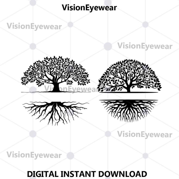 Split Tree Monogram SVG, Split Monogram Tree of Life, SVG Cu | Inspire ...