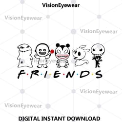 jack skellington sally friends svg, friend halloween svg, horror friends svg, oogie boogie clipart, halloween friend