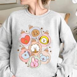 vintage bts bt21 christmas png, christmas in july png