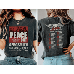 comfort colors aerosmith peace out farewell tour with the black crowes tour png, aerosmith band