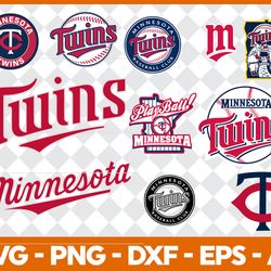 minnesota twins mlb svg cut files baseball clipart bundle