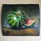 Watermelon Original Oil Painting Wall Art 7x8 Inches 1