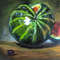 Watermelon Original Oil Painting Wall Art 7x8 Inches 3