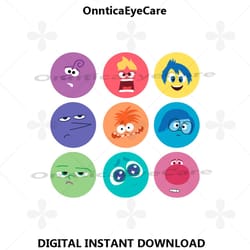 emotions inside out 2 svg, inside out 2 new emotions svg, pixar inside out 2 svg, joy disgust angry fear sadness envy en