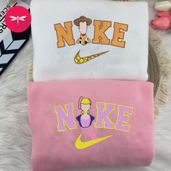 Nike Couple Woody and Bo Peep Embroidery Hoodie, Toy Story Couple Couple Embroidery Sweater, Disney Movie Nike CP22