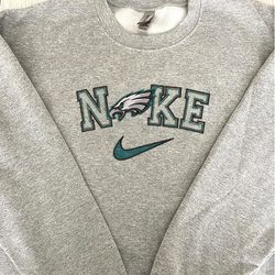 Nike NFL Philadelphia Eagles Emboidered Hoodie, Nike NFL Embroidered Sweatshirt, NFL Embroidered Football, Nike NK02A