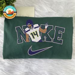 Nike NFL DK Metcalf Embroidered Hoodie, Nike NFL Embroidered Sweatshirt, NFL Embroidered Football, NK02G Shirt