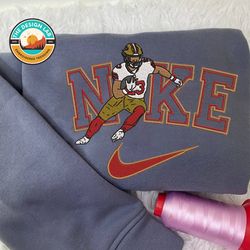 Nike NFL Christian McCaffrey Embroidered Hoodie, Nike NFL Embroidered Sweatshirt, NFL Embroidered Football, NK03G Shirt