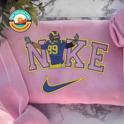 Nike NFL Aaron Donald Embroidered Hoodie, Nike NFL Embroidered Sweatshirt, NFL Embroidered Football, NK05G Shirt