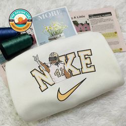 Nike NFL Alvin Kamara Embroidered Hoodie, Nike NFL Embroidered Sweatshirt, NFL Embroidered Football, NK08G Shirt