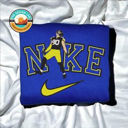 Nike NFL T. J. Watt Embroidered Hoodie, Nike NFL Embroidered Sweatshirt, NFL Embroidered Football, NK09G Shirt
