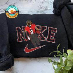 Nike NFL Kyle Pitts Embroidered Hoodie, Nike NFL Embroidered Sweatshirt, NFL Embroidered Football, NK10G Shirt