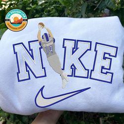 Nike NFL Amon-Ra St. Brown Embroidered Hoodie, Nike NFL Detroit Lions Sweatshirt, NFL Embroidered Football, Nike NK13G