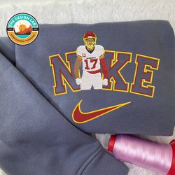 Nike NFL Terry McLaurin Embroidered Hoodie, Nike NFL Washington Sweatshirt, NFL Embroidered Football, Nike NK15G
