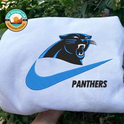 Nike NFL Carolina Panthers Embroidered Hoodie, Nike NFL Embroidered Sweatshirt, NFL Embroidered Football, Nike NK01K