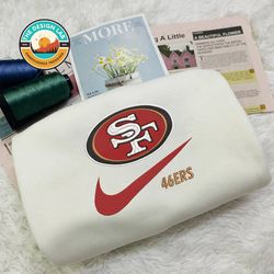 Nike NFL San Francisco 49ers Embroidered Hoodie, Nike NFL Embroidered Sweatshirt, NFL Embroidered Football, Nike NK08K